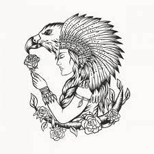Female Native American Eagle Vector Illustration American Animal Art Png And Vector With Transparent Background For Free Download Eagle Tattoo Native American Eagle Native American Eagle Tattoo