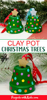 Download How To Make Adorable Clay Pot Christmas Tree Ornaments Projects With Kids PSD Mockup Templates