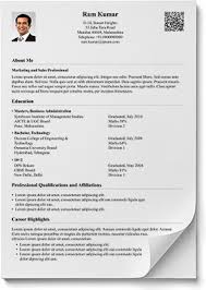 Resume Formats In Word And Pdf