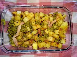 Ingredients Pour 3 A 4 Personnes Petits Pois En Conserve 200g De Lardons Fumes 1 Gros Oignon Poivre Recettes De Cuisine Pomme De Terre Rissolee Plat Principal