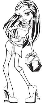 * * * * abbey bominable, the daughter of the yeti is 16 years old and is an exchange student in monster high coloring page. Monster High Frankie Stein Coloring Page Coloring Pages Cool Coloring Pages Monster High Printables