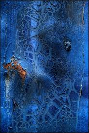 Blue Dumpster Blue Abstract Peeling Paint Shades Of Blue