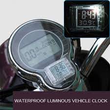 Motorcycle Luminous Vehincal Clock With Temperature Motorbike Motocross Atv Waterproof Watch Case For Kawasaki Ktm Moto Motorcycle Clock Motorbikes Motorcycle
