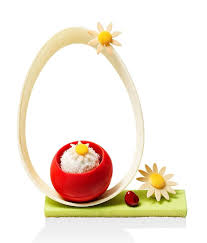 Paques 2013 Claire Heitzler Restaurant Lasser Dessert Decoration Plated Desserts Chocolate Showpiece