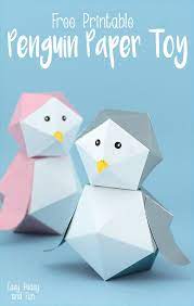 Our group created an animation of a penguin waddling out of an egg and jumping into a pool of water in the center. 3d Penguin Paper Toy Free Printable Easy Peasy And Fun