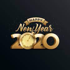 Happy New Year 2020 With Gold Shiny And Dark Background Holiday Happy Decoration Png And Vector With Transparent Background For Free Download Happy New Year Background Happy New Year 2020 Happy