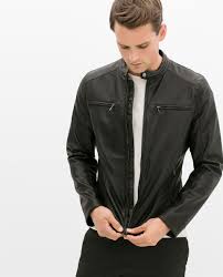 Perforated Faux Leather Jacket Jackets Man Zara Jordan Leather Jacket Men Leather Jacket Leather Jacket Style