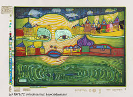Hundertwasser hated straight lines, he thought it made his work look unnatural. Galerie Am Stubentor Irinaland Over The Balkans Hwg50 Von Friedensreich Hundertwasser