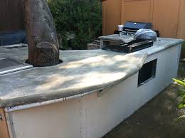 outdoor concrete kitchen countertop