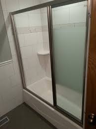 I can't tell you how good it feels to know that all of that crud is no longer hiding under a shower door. Triple Track Shower Doors Creative Mirror Shower