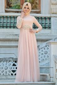 Tesetturlu Abiye Elbise Kollari Boncuk Islemeli Pudra Tesettur Abiye Elbise 2285pd Tesetturisland Com The Dress Aksamustu Giysileri Musluman Elbisesi