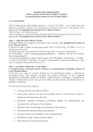 bando concorso di idee - professione Architetto
