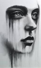 Basic Black And White Portrait Drawing Womans Face By Lizziebishop On Deviantart Easy Charcoal Drawings Charcoal Art Charcoal Drawing