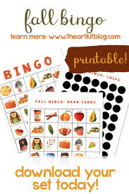 Most commonly played in the uk. Fall Bingo Game Free Printable Pack The Art Kit