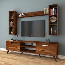 Rani A9 Wall Shelf Tv Unit With Bookcase Modern Wall Mounted Tv Stand With Wall Mounted Cabinet In 2020 Wall Mounted Cabinet Wall Tv Unit Design Bookcase Wall
