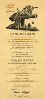 Products to promote pirates of the caribbean: Kids Menu Pirates Of The Caribbean Disneyland 1967 Disneyland