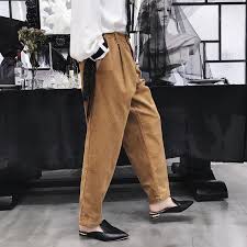 Camel can be paired and styled with so many different types of outfits. 2018 Korean Style Men S Fashion Trend Restore Corduroy Fabric Haren Casual Pants Loose Camel Color Trousers Plus Size M 2xl Casual Pants Aliexpress