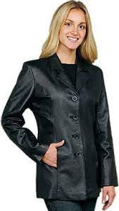 W41p Ladies Black Leather Blazer With Buttons Plus Sizes Leather Com In 2021 Womens Black Blazer Leather Jacket Girl Plus Size Leather Jacket