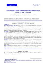 It is high in fats, contains. Pdf Effect Of Ketogenic Diet On Monosodium Glutamate Induced Uterine Fibroids In Female Wistar Rats