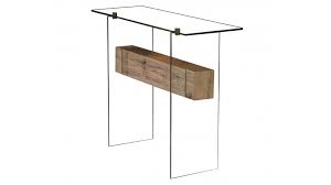 Suivant le style déco de votre intérieur ou de l'utilité que vous en ferez, ces tables consoles se déclinent à l'infini. Console Verre Et Bois Design Transparente Diana Gdegdesign