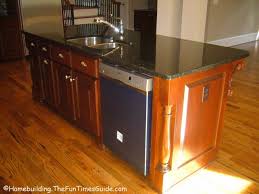 kitchen island with sink and dishwasher