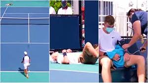 Jack draper had centre court on its feet by taking a set off novak djokovic before the defending champion hit back to reach round two. British Tennis Prodigy Jack Draper Forced Out Of Miami Open After Collapsing On Court During Atp Tour Debut Video Rt Sport News