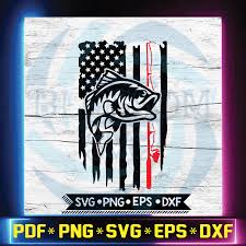 Download Fishing Svg American Flag Svg Outdoor Svg Cricut File Svg Reel Blossom Svg