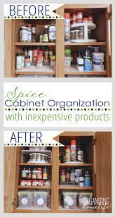 How To Organize Your Spice Cabinet Organize Your Kitchen Frugally Day 3 Organizing Homelife Spice Cabinet Organization Spice Cabinet Organizing Homelife