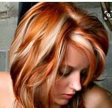 Not This Contrast Red Hair With Blonde Highlights Red Blonde Hair Blonde Chunks