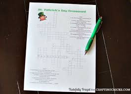 Print out the puzzle and solve the clues to fill in the crossword. St Patrick S Day Crossword The Crafting Chicks