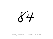 Eighty Four-84 Number Tattoo Designs - Tattoos with Names