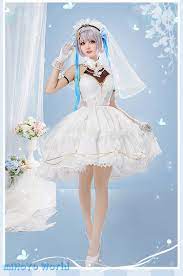Женская игра Genshin Impact Noelle Косплей Doujin Hanayome Noelle костюм  свадебное платье комикс с мондштатской вечеринкой подарок на день рождения  | AliExpress