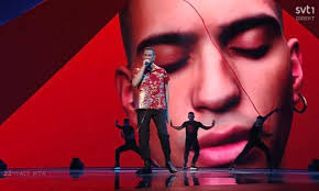 Mahmood's song is a sad one about a father's preoccupation with money (image: Eurovision 2019 Somehow The Netherlands Won Go Fug Yourself