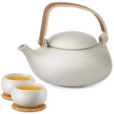 Explore more searches like japanese ceramic teapots. Zens Ceramic Teapot Set Matte Grey Loose Leaf Teapot Infuser And 2cup Gift Set 800ml Modern Japanese Tea Pot With Wood Handle Rattan Coasters Sets For Adults Buy Online In Bahamas