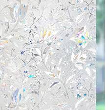 This is where the privacy window film can help. Rabbitgoo Privacy Window Film Decorative Rainbow Glass Film Stained Glass Window Decals Static Cling Window Vinyl Door Window Covering Removable Window Sticker Sun Blocking Blooming Flowers Pricepulse