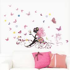 See more ideas about wall painting decor, wall drawing, wall paint designs. Fairy Pink Butterfly Wall Art Door Stair Living Room Bedroom Decor Woman Teenager Baby Girl Kids Children Nursery Decal Wall Sticker Murals Poster Wallpaper Buy Online In Aruba At Aruba Desertcart Com Productid