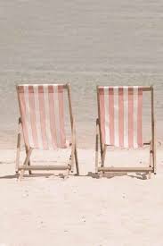 Pink Stripe Beach Chairs Striped Beach Chair Beach Chairs Deck Chairs