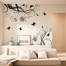 Fuloon Fashion Vine Flower Butterfly Removable Decorative Wall Art Sticker Decal For Home Decor Bedroom No G Creative Wall Decor Sticker Wall Art Home Decor