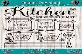 Kitchen Conversion Chart Svg