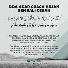 Shahih Fiqih Doa Agar Cuaca Hujan Kembali Cerah Facebook