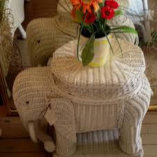 Wicker Elephant Table For Brianna With Images Wicker Elephant Elephant Table Wicker Chair