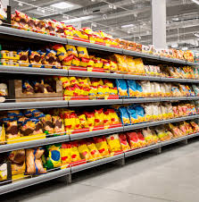 Download Chips And Snacks On Shelf At Supermarket Mockup On Behance