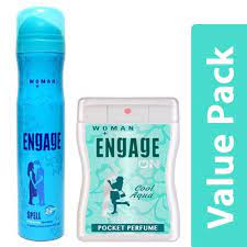 Pledged to be married : Buy Engage Deodorant Spray Spell For Women 150ml On Pocket Perfume Woman Cool Aqua 18ml Online At Best Price Bigbasket