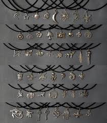 Charm Necklace Black Leather Cord Choose Your Own Symbols Etsy Charm Choker Choker Necklace 90s Cute Jewelry