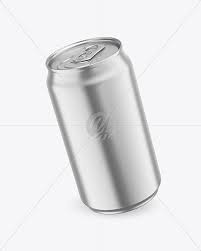 330ml Metallic Drink Can With Glossy Finish And Condensation Mockup In Can Mockups On Yellow Images Object Mockups