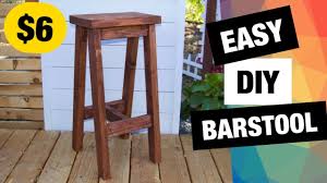 This bar stool looks bulky, but it's a perfect fit for a dining table that i made several months ago. Cool 6 Diy Bar Stool Wood Chair How To Build Backyard Patio Barstool Youtube