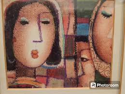 LEE LONG LOOI Vintage Print Litho Painting 25.5" x 17"