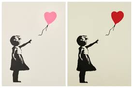 Banksy has gained his notoriety through a range of urban interventions, from modifying street signs and printing his own currency to illegally hanging his own works in institutions such as the louvre and the museum of modern art. Strong Demand For Banksy Prints At Sotheby S 1 1m Online Sale Despite Coronavirus Outbreak Auctions News The Value Art News