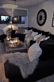 Black And Grey Room Paint Ideas Soo Comfy Homey Looking I Love Black Grey White Silver Living Room White White Living Room Black And White Living Room