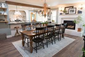 Joanna gaines is my all time favourite designer. Episode 07 The Mexia Major House Magnolia Joanna Gaines Dining Room Fixer Upper Dining Room Dining Room Fireplace
